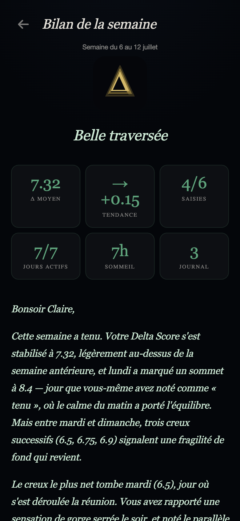 Delta Score relit vos jours et vous les raconte
